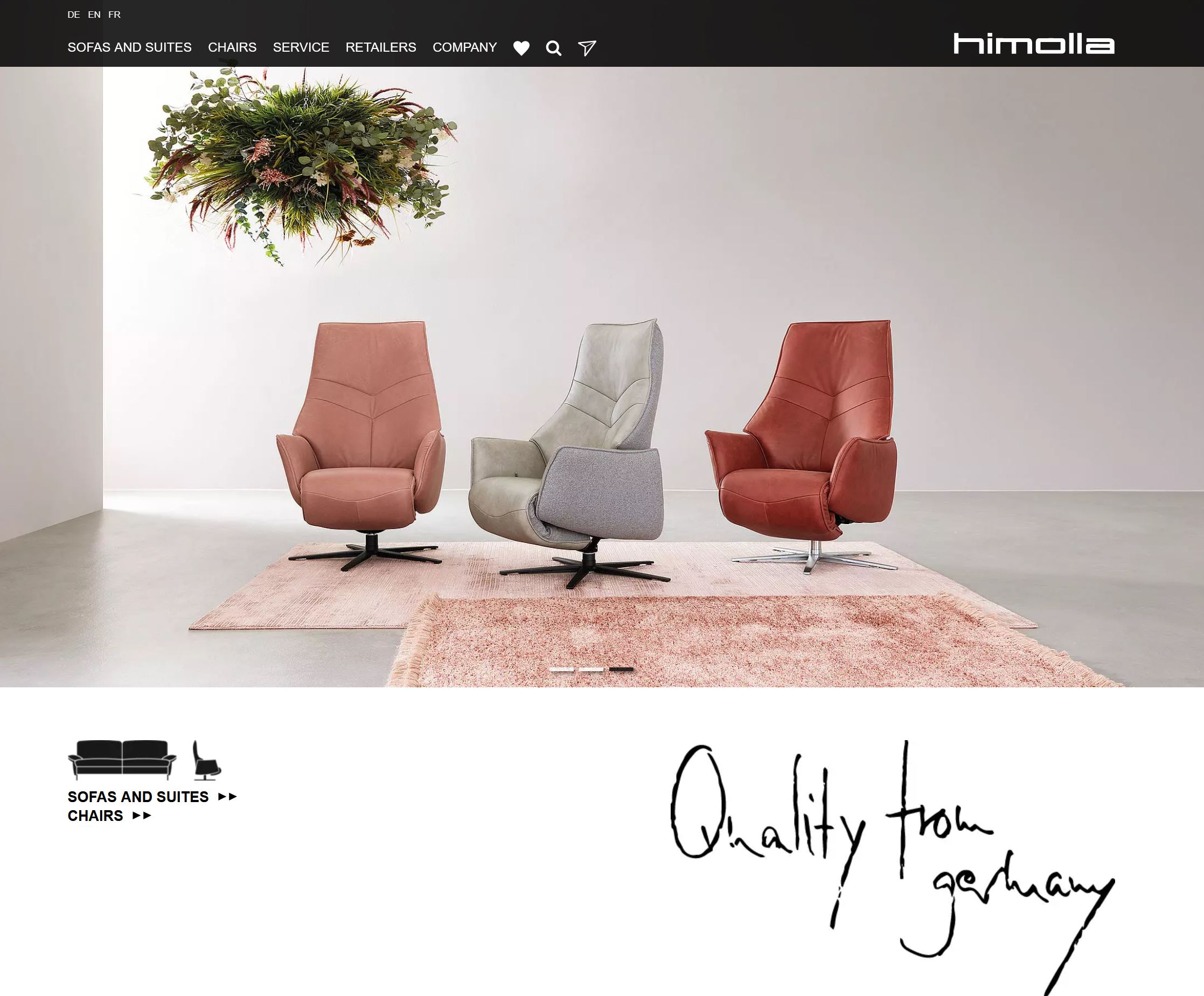 Himolla Furniture Website